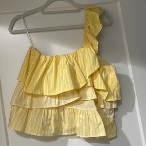 One Shoulder Asymmetrical Anthropologie Tank Top Blouse